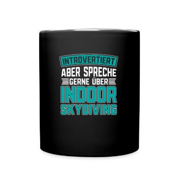 Indoor-Skydiving - Tasse einfarbig - Schwarz - Vorne