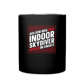 Indoor-Skydiving - Tasse einfarbig - Schwarz - Vorne