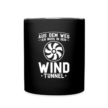 Indoor-Skydiving - Tasse einfarbig - Schwarz - Vorne