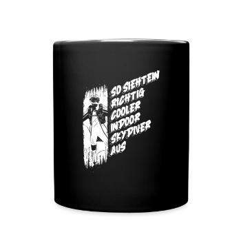 Indoor-Skydiving - Tasse einfarbig - Schwarz - Vorne