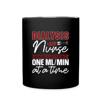 Dialysis Dialysis Technician Nephrology Gift - Full Colour Mug - black - Front