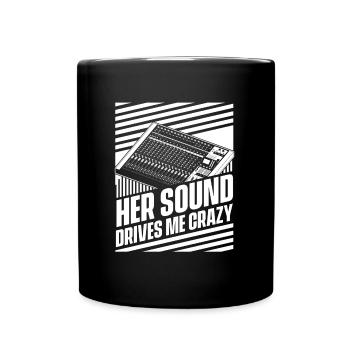 Ingénieur du son Tontechniker - Mug uni - noir - Devant