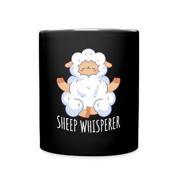 Sheep Whisperer Sheep Gift - Full Colour Mug - black - Front