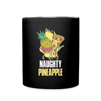Naughty Pineapple Ananas Geschenk - Tasse einfarbig - Schwarz - Vorne