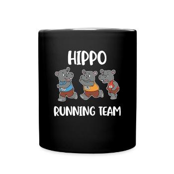 Hippo Running Team Hippo Cadeau - Mug uni - noir - Devant