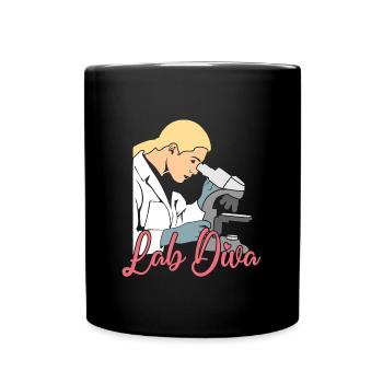 Laboratory Technician Lab Diva Science Gift - Full Colour Mug - black - Front