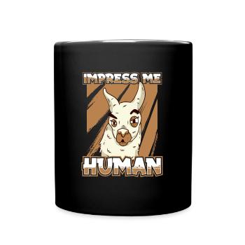 Alpaka - Tasse einfarbig - Schwarz - Vorne