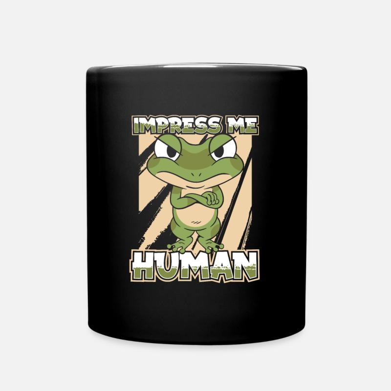 Frosch Frösche Amphibie - Tasse einfarbig - Schwarz