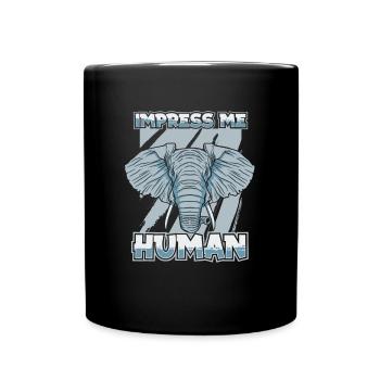 Éléphant - Mug uni - noir - Devant