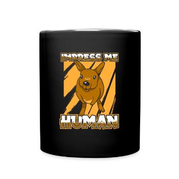 Känguru - Tasse einfarbig - Schwarz - Vorne