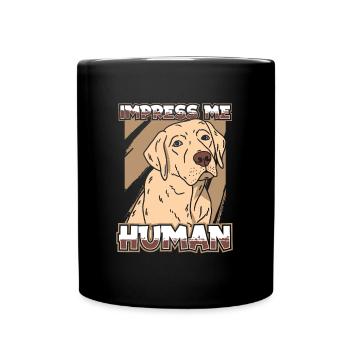 Labrador Hund - Tasse einfarbig - Schwarz - Vorne