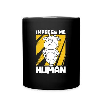 Vaches d’élevage Vaches - Mug uni - noir - Devant