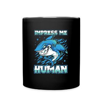 Requin - Mug uni - noir - Devant