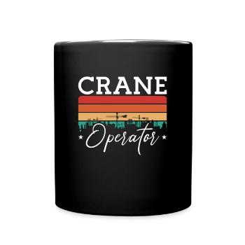Grutier Ouvrier de la construction Travail Grutier Cadeau - Mug uni - noir - Devant