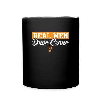 Travailleur de la construction Grue Grutier Conducteur De Grue Cadeau - Mug uni - noir - Devant