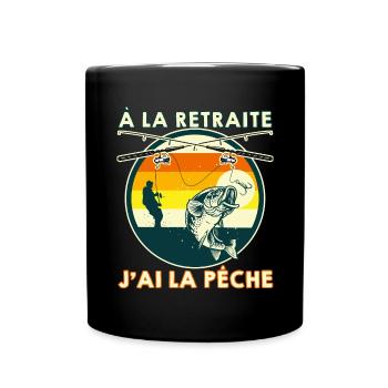 Pêche Retraité Super Cool Pour Papy - Mug uni - noir - Devant