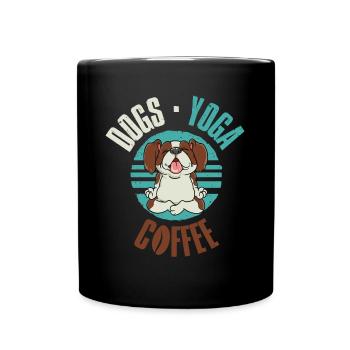 Chiens Yoga Café Yoga Cadeau - Mug uni - noir - Devant