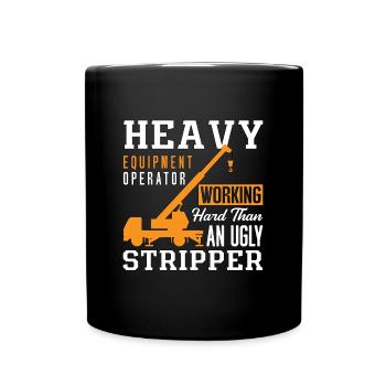 Construction Grutier Grutier Travailleur de la Construction Cadeau - Mug uni - noir - Devant