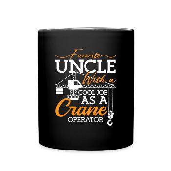 Grutier Ouvrier de la construction Grutier Cadeau de travail - Mug uni - noir - Devant