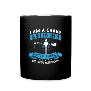 Grutier Travail Ouvrier de la construction Grutier Cadeau - Mug uni - noir - Devant