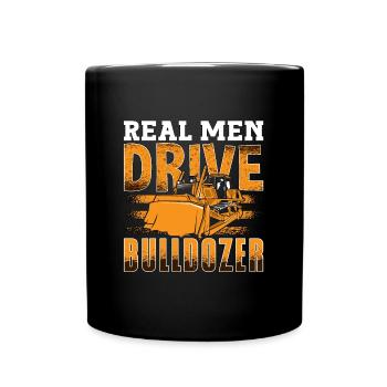 Excavator Construction Worker Bulldozer Bulldozer Bulldozer Gift - Full Colour Mug - black - Front
