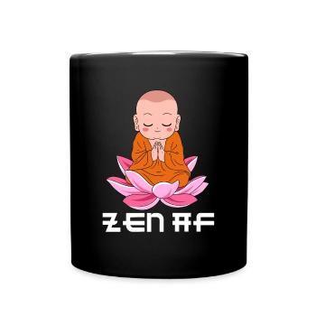 Zen AF Yoga Geschenk - Tasse einfarbig - Schwarz - Vorne