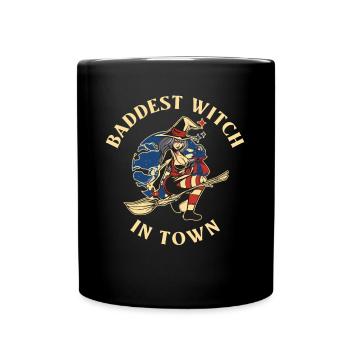 Baddest Witch In Town Wicca Gift - Full Colour Mug - black - Front