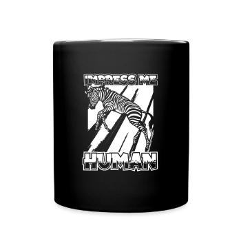 Zebra - Tasse einfarbig - Schwarz - Vorne