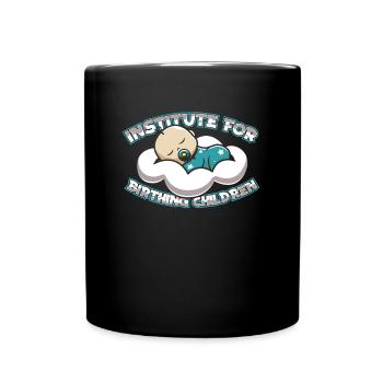 Hebamme Geburtshelfer - Tasse einfarbig - Schwarz - Vorne