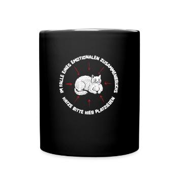 Cat Rental Cat Domestic Cat - Full Colour Mug - black - Front