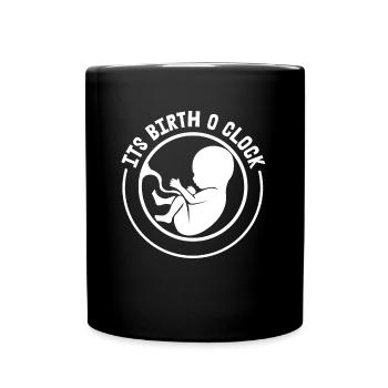 Hebamme Geburtshelfer - Tasse einfarbig - Schwarz - Vorne