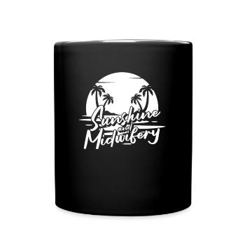Hebamme Geburtshelfer - Tasse einfarbig - Schwarz - Vorne