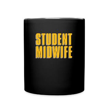 Hebamme Geburtshelfer - Tasse einfarbig - Schwarz - Vorne