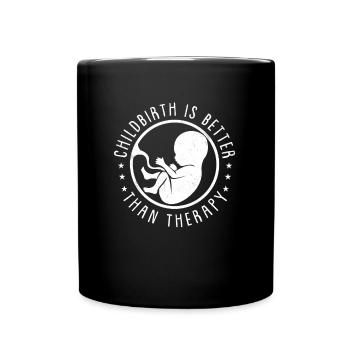 Hebamme Geburtshelfer - Tasse einfarbig - Schwarz - Vorne
