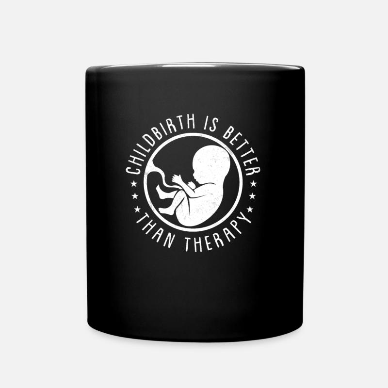 Hebamme Geburtshelfer - Tasse einfarbig - Schwarz