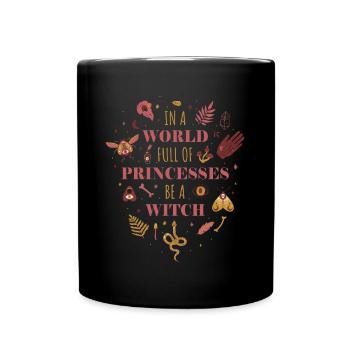 Dans un monde plein de princesses Wicca Cadeau - Mug uni - noir - Devant