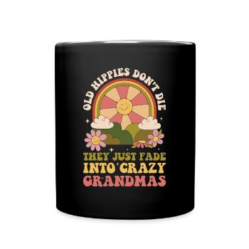 Old Hippies Dont The Hippie Gift - Full Colour Mug - black - Front