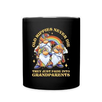 Old Hippies Never The Hippie Gift - Full Colour Mug - black - Front