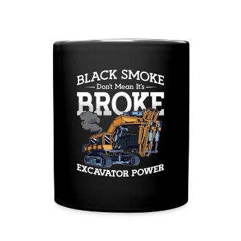 Excavatrices Excavatrice Conducteur Ouvrier de la construction Excavatrice Cadeau - Mug uni - noir - Devant