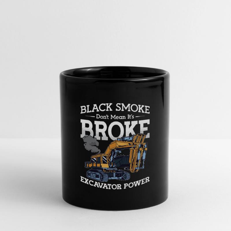 Baggern Baggerfahrer Bauarbeiter Bagger Geschenk Tasse einfarbig