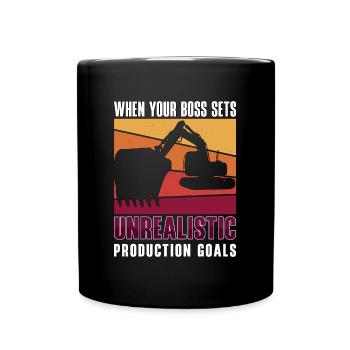 Excavatrice Conducteur Excavatrices Excavatrices Travailleur de la construction Cadeau - Mug uni - noir - Devant