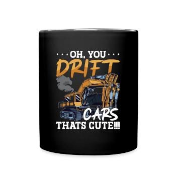 Excavatrices Excavatrices Chauffeurs Ouvriers Excavatrice Construction Cadeau - Mug uni - noir - Devant