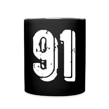 91 number jersey - Full Colour Mug - black - Front