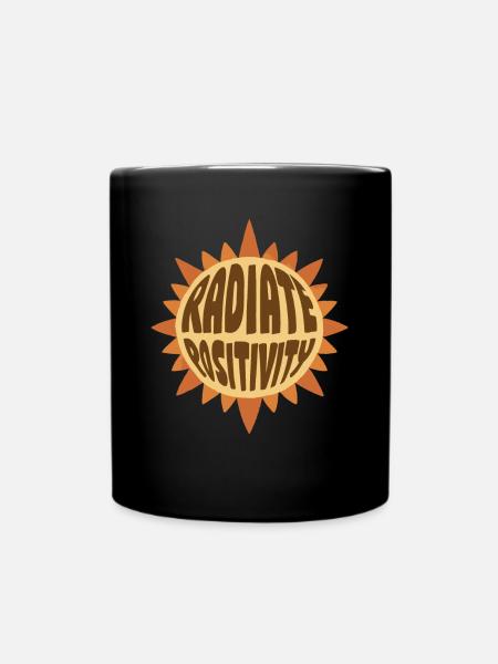 Radiate Positivity Hippie Geschenk - Tasse einfarbig - Schwarz