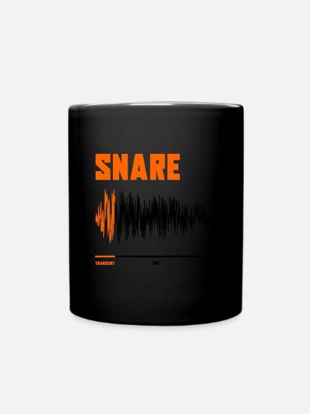 Snare Waveform | Music Producer | Beatmaker - Full Colour Mug - black