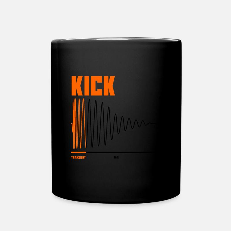 Kick Drum Waveform | Music Producer | Beatmaker - Tasse einfarbig - Schwarz