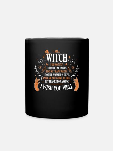 I Am A Witch Wicca Gift - Full Colour Mug - black