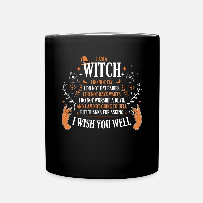 I Am A Witch Wicca Gift - Full Colour Mug - black