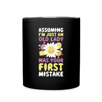 En supposant que je ne sois qu’un cadeau hippie de vieille dame - Mug uni - noir - Devant
