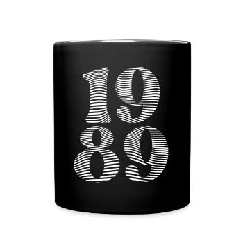 1989 - Minimalist design for the birthday - Full Colour Mug - black - Front